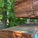Ca. 50x Angelim Pedra Beschoeiingsplanken, 20x200mm, lengte 450cm